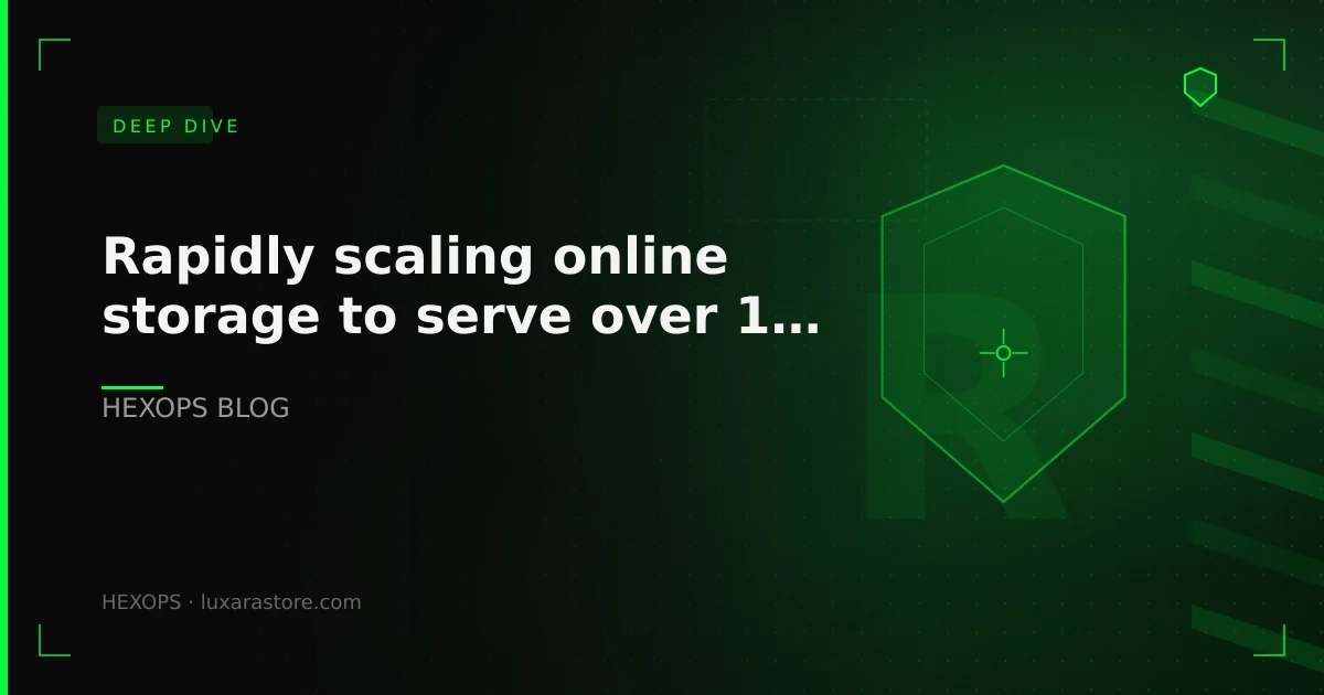 Rapidly scaling online storage to serve over 1 billion ChatGPT users (