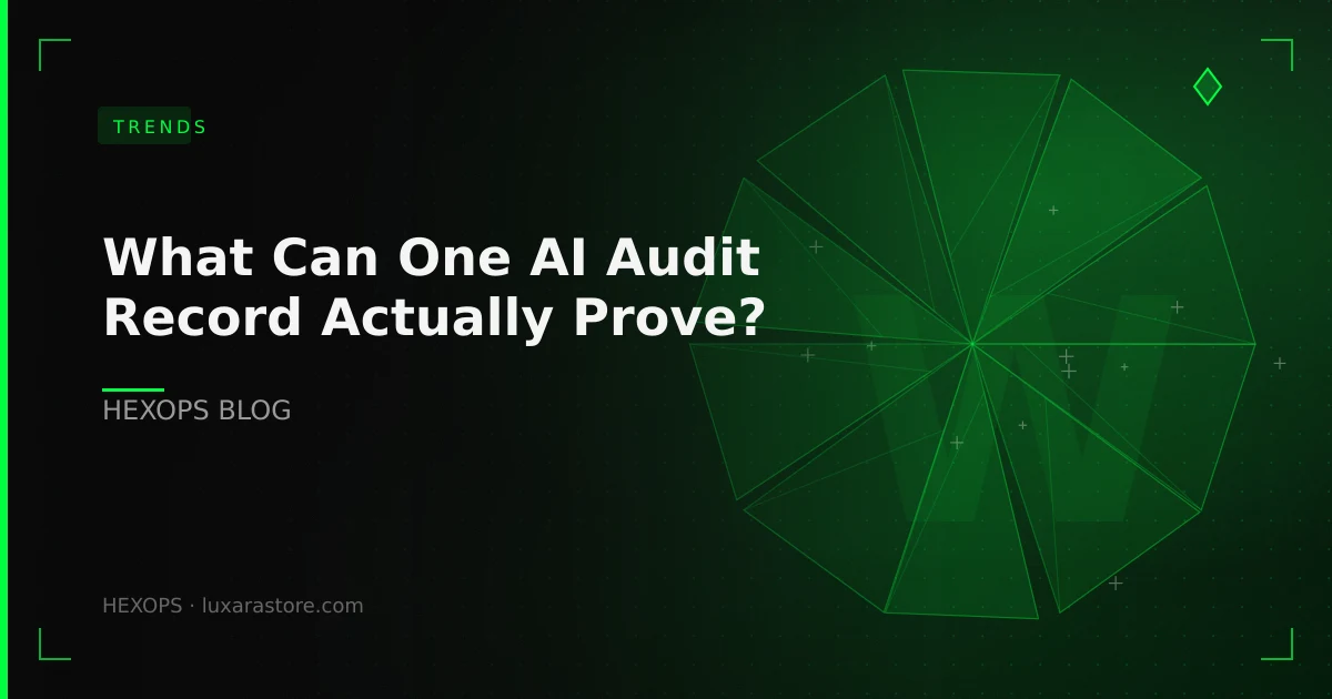 What Can One AI Audit Record Actually Prove?