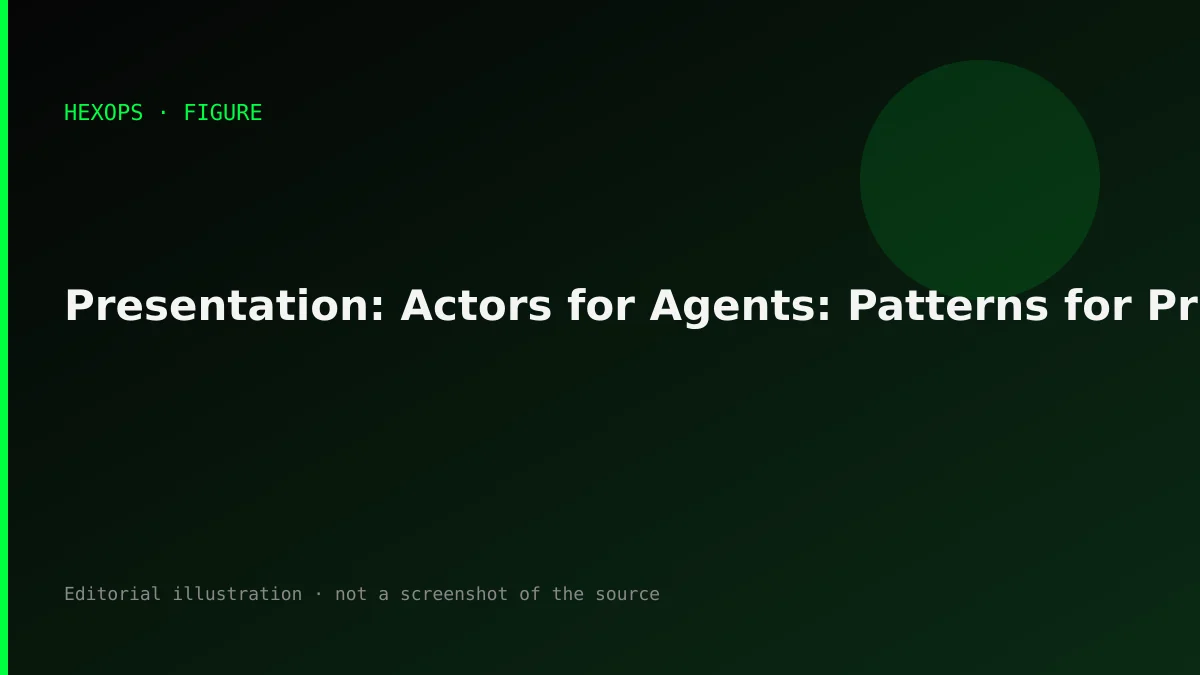 HEXOPS illustration: Presentation: Actors for Agents: Patterns for Production AI