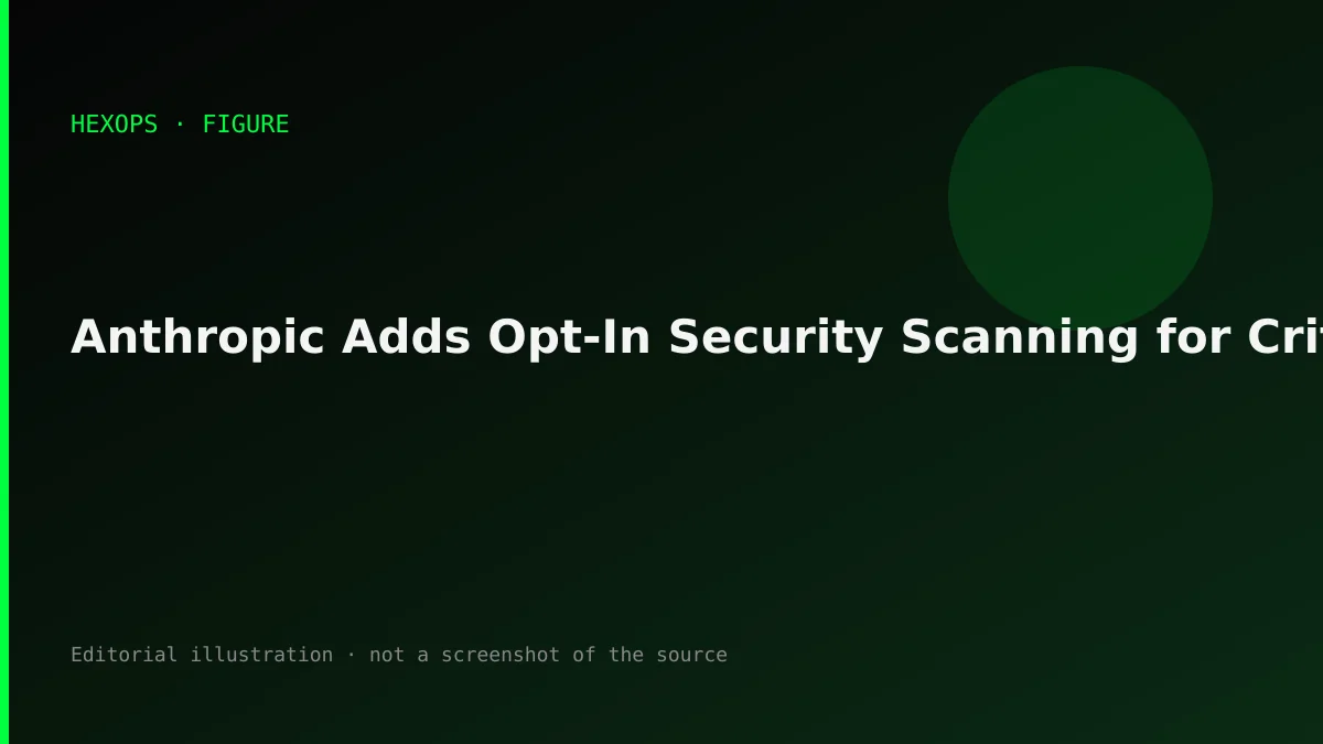 HEXOPS illustration: Anthropic Adds Opt-In Security Scanning for Critical Open-Source Projects