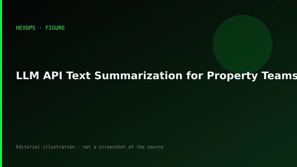 HEXOPS illustration: LLM API Text Summarization for Property Teams: Node.js Retry Patterns in 2026