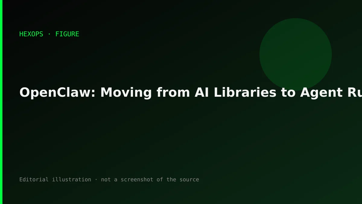 HEXOPS illustration: OpenClaw: Moving from AI Libraries to Agent Runtimes