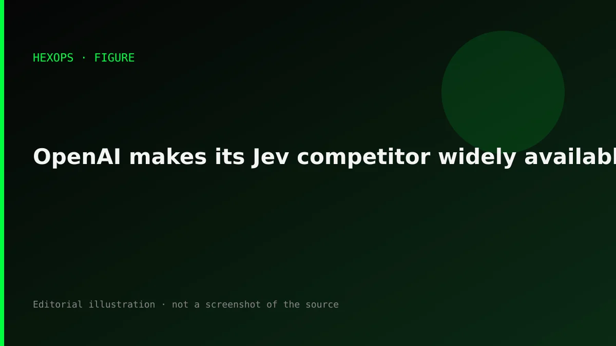 HEXOPS illustration: OpenAI makes its Jev competitor widely available as decision model competition heats up
