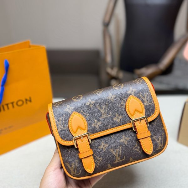 Louis Vuitton brown with orange trim satchel · 19.5×15 · LX-2026072221