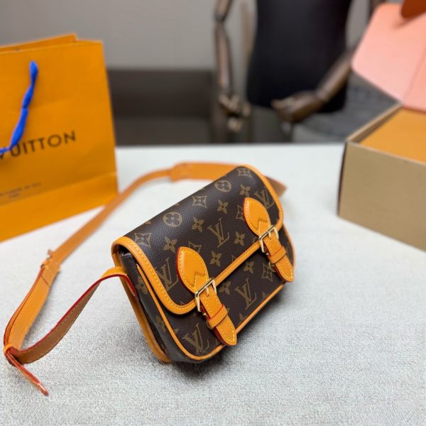 Louis Vuitton brown with orange trim satchel · 19.5 · LX-2026072221401