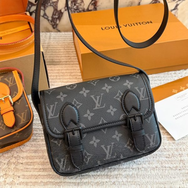 Louis Vuitton brown with orange trim satchel · 19.5×15×7