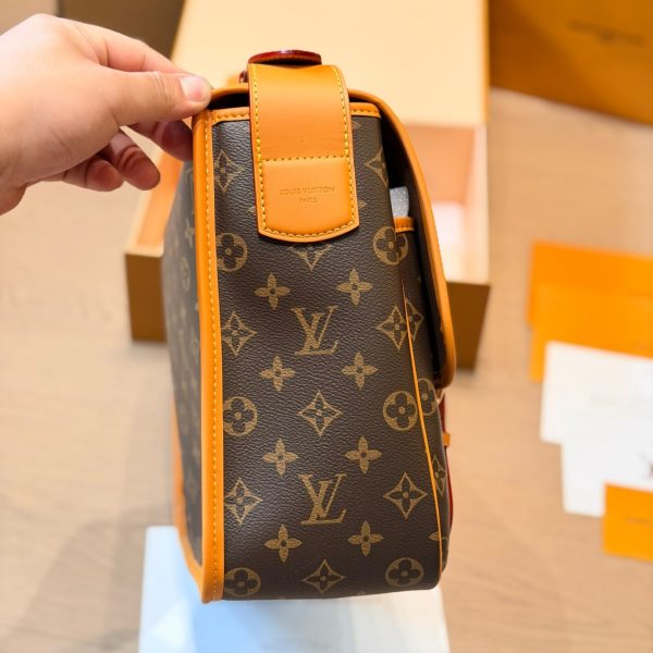 Louis Vuitton brown with tan trim satchel · LX-20260707221805671200121