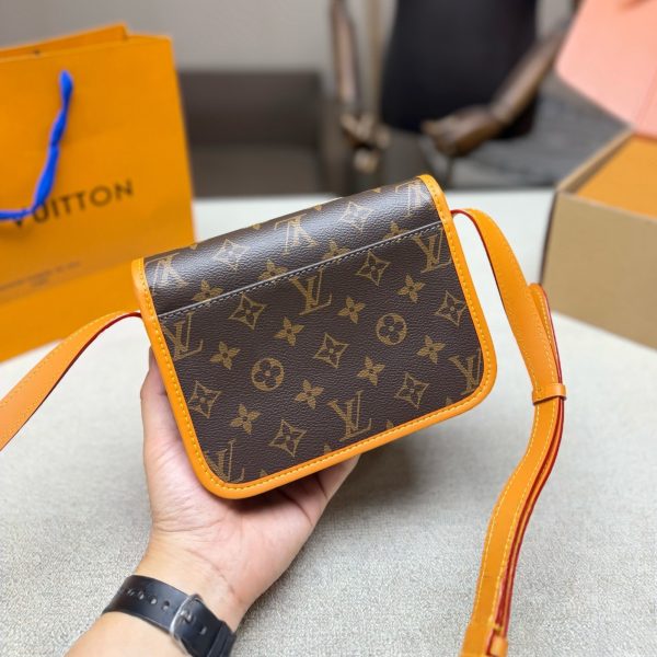 Louis Vuitton brown with orange trim satchel · 19.5 · LX-2026072221401