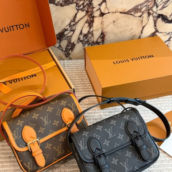 Louis Vuitton brown with orange trim satchel · 19.5×15×7