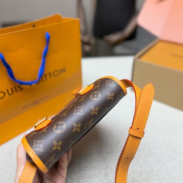 Louis Vuitton brown with orange trim satchel · 19.5 · LX-2026072221401