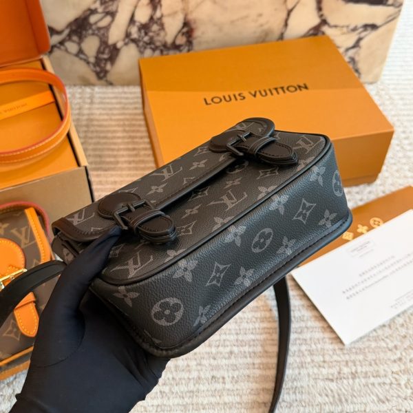 Louis Vuitton brown with orange trim satchel · 19.5×15×7