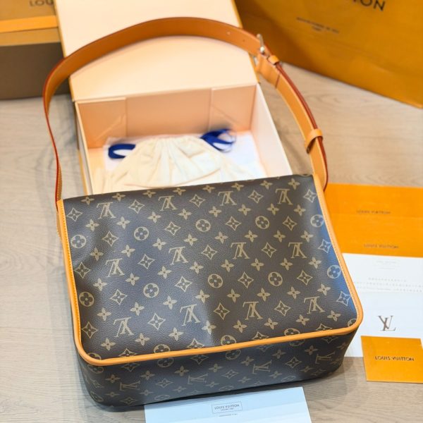 Louis Vuitton brown with tan trim satchel · LX-20260707221805671200121