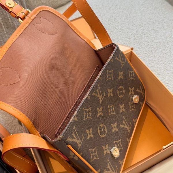 Louis Vuitton two-tone brown and tan, black and dark gray monogram sat