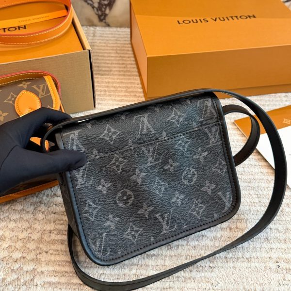 Louis Vuitton brown with orange trim satchel · 19.5×15×7