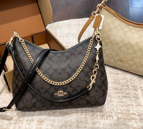 Coach Lauren Chain Shoulder Bag in Signature Canvas