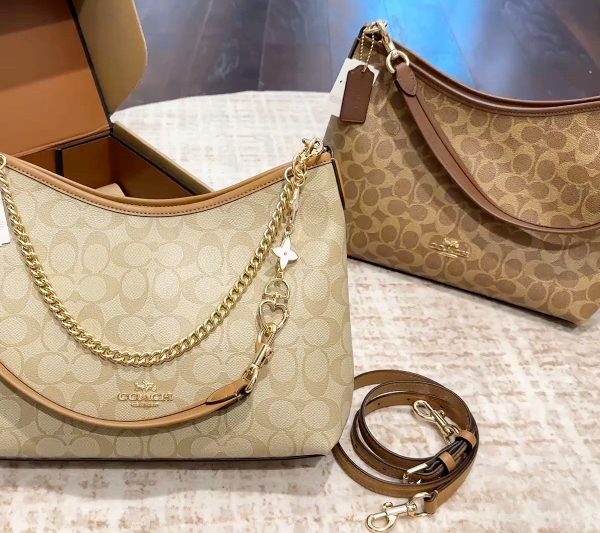 Coach Lauren Chain Shoulder Bag in Signature Coated Canvas