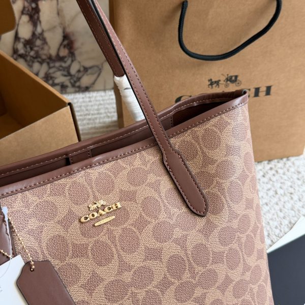 175 配盒 size：23.21 小号 新款单面city托特包 coach蔻驰经典logo购物袋tote包 大爆款 分