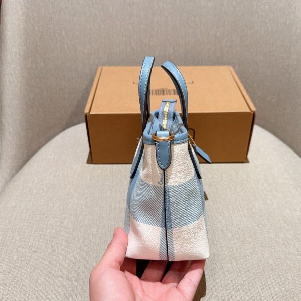 170 Coach 蔻驰 mini city15蓝白格系列托特包 迷你购物袋 菜篮子 尺寸：16×14×9 礼盒包装a7