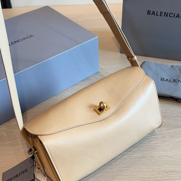 Balenciaga Rodeo Small Smooth Calfskin Flap Bag, Gold Hardware