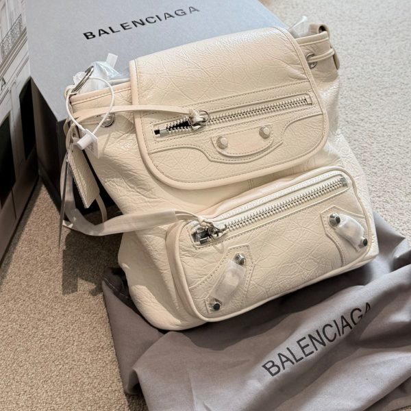 Balenciaga Motocross Classic Backpack Black Leather P305