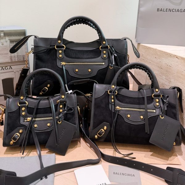 Le City Suede Moto Bag Dark Brown with Gift Box