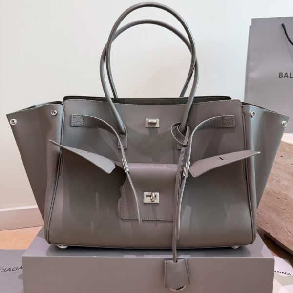 Balenciaga City Bag in Black Croc-Embossed Leather, P335