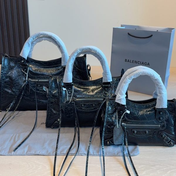Balenciaga Classic City Bag Black Leather Silver Hardware