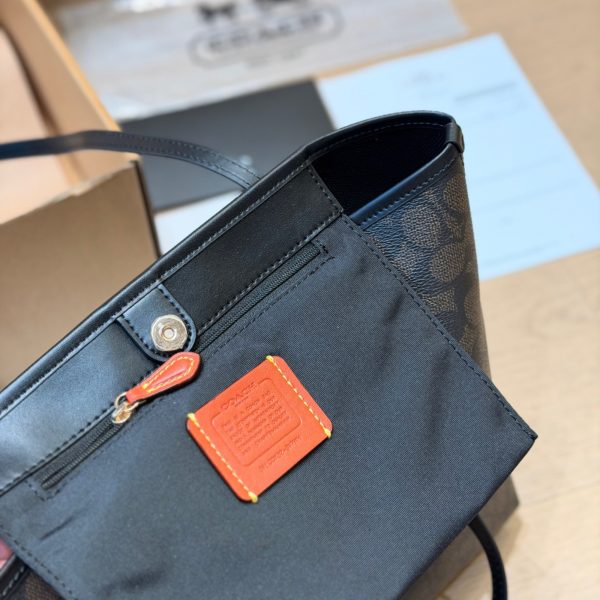 Coach City23 Mini Tote in Signature Coated Canvas, Latte Brown