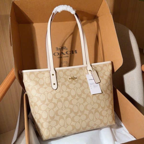 Coach City Tote Zip-Top Signature Tote 29cm