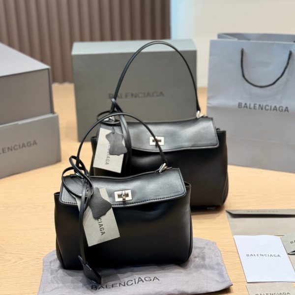 Balenciaga Rodeo Large Slouchy Calfskin Bag, Silver Hardware