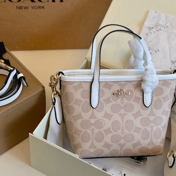 Coach City Mini Tote in Signature Canvas, 16 × 15 cm