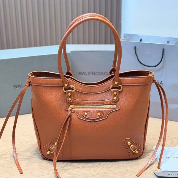 Balenciaga Motorcycle Tote in Caramel Brown Calfskin, P215