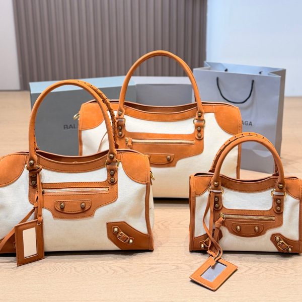 Balenciaga Motorcycle-Inspired Canvas & Leather Weekender P230