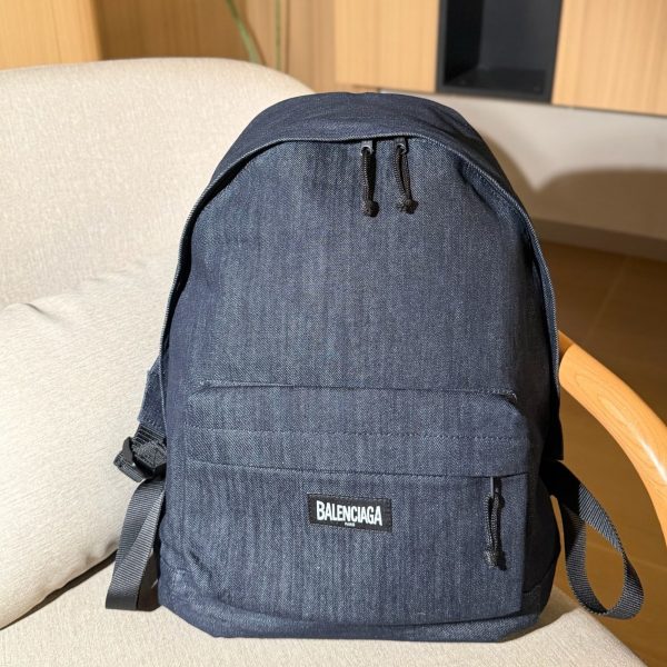 Balenciaga Denim Backpack 36×45×15 cm Travel Daypack