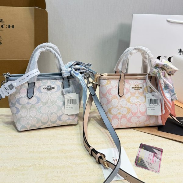 Coach City15 Mini Tote in Pastel Rainbow Print, P129