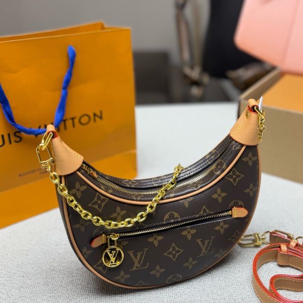 Louis Vuitton Loop Moon Bag Monogram Canvas Crescent Shoulder Bag