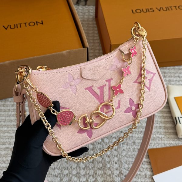 Louis Vuitton Easy Pouch On Strap Pink Gradient Monogram Chain Bag