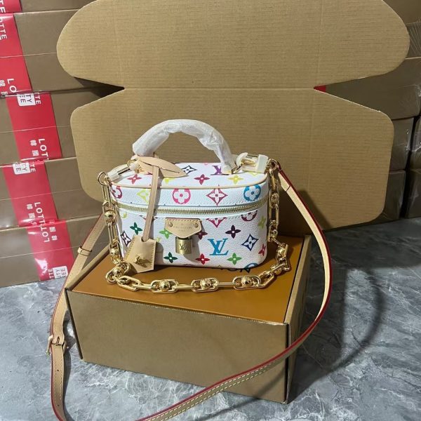 Louis Vuitton x Takashi Murakami White Multicolor Vanity Case