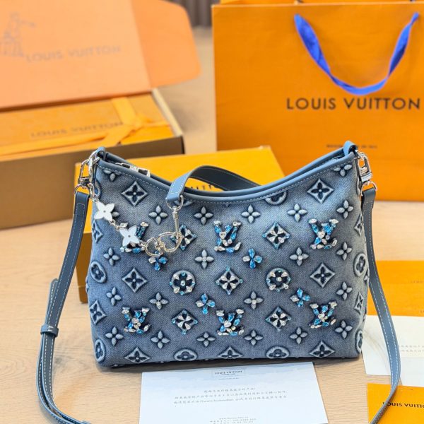 Louis Vuitton Loop Hobo Denim Monogram Bag, P260