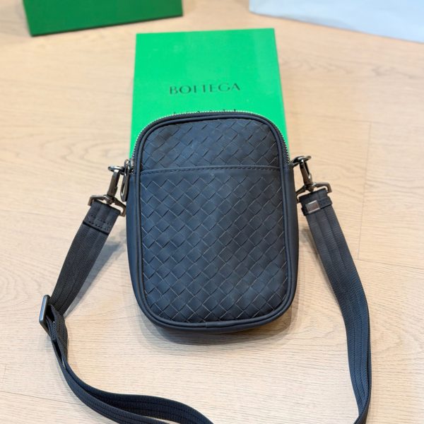 Bottega Veneta Intrecciato Woven Leather Camera Bag, Navy Blue, P165