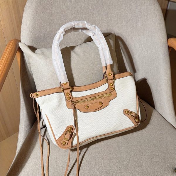Balenciaga Le City Small Arena Leather Shoulder Bag