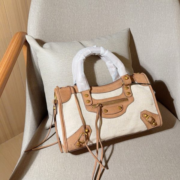 Medium Structured Moto-Inspired Leather Satchel, Model 305
