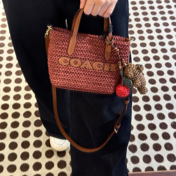 Coach Straw City Bag 15 in Milk Tea Beige