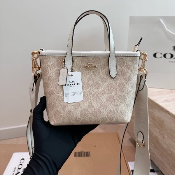 Coach Mini City Tote in Signature Coated Canvas, 15 cm