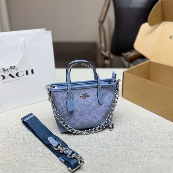 Coach City Tote 15 Signature Canvas & Leather Trim Mini Tote P185