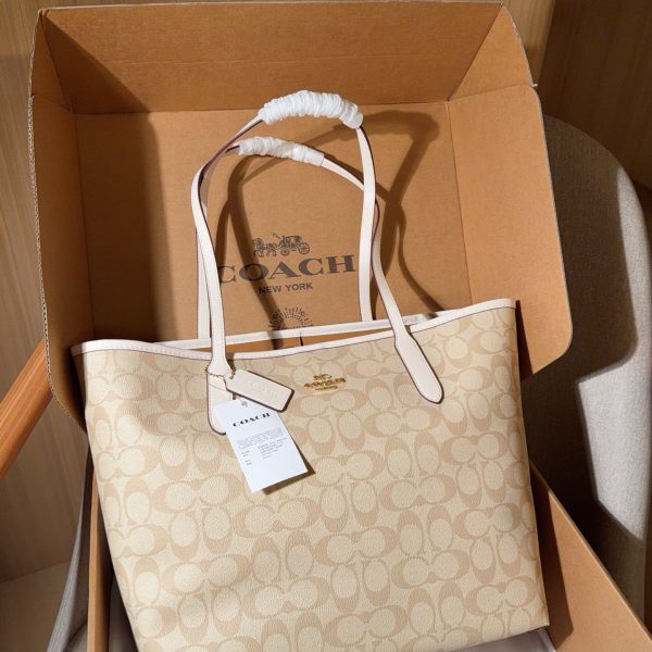 195 蔻驰coach City tote 吸扣版托特包购物袋 尺寸32×28×15 礼盒包装