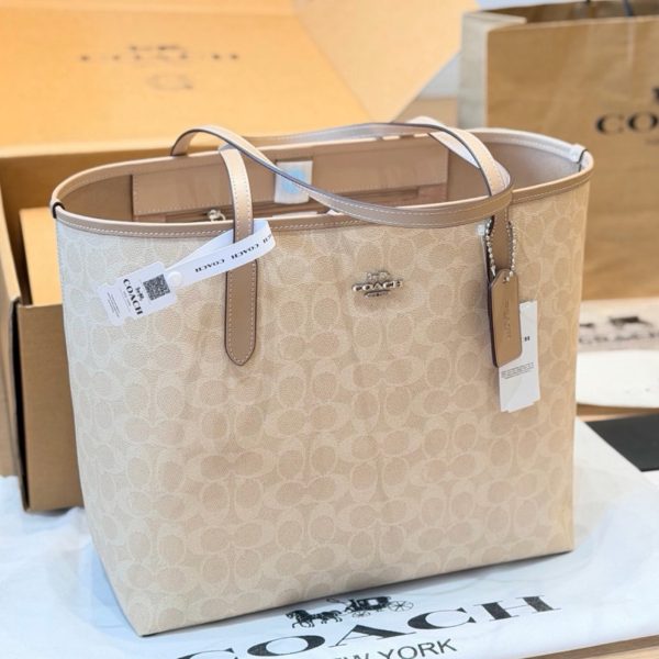 原单版本 牛皮 p235 Coach & city tote经典托特包手提单肩 coach新款 托特包 奥莱款 coac