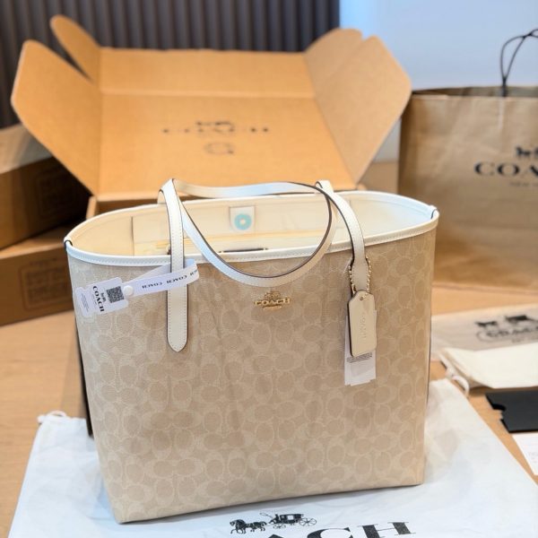 原单版本 牛皮 p235 Coach & city tote经典托特包手提单肩 coach新款 托特包 奥莱款 coac