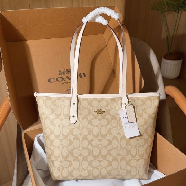 200 蔻驰coach City tote 拉链版托特包购物袋 尺寸29×27×13 礼盒包装