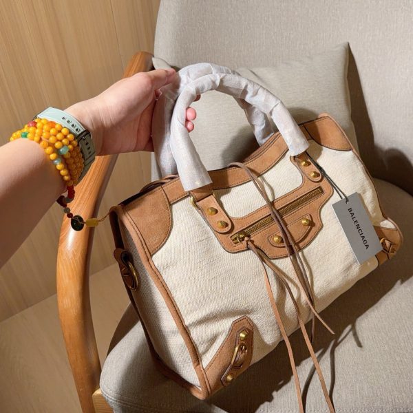 315 大号 巴黎世家Balenciaga LeCity机车手提包​​！帆布托特包 尺寸38×24×13 礼盒包装200